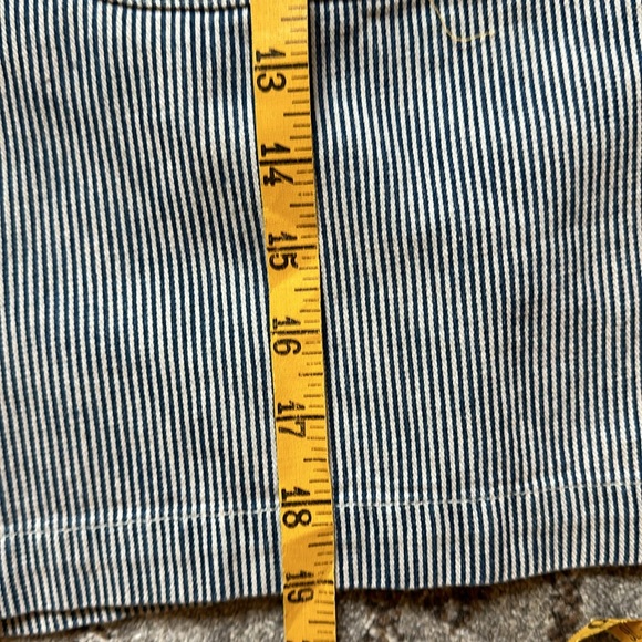 J Crew Denim Button-Up Top in Stripe - Picture 4 of 5